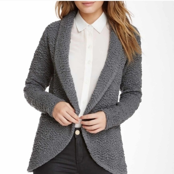 Three Dots Chevron Pucker Cardigan Size Medium - Picture 1 of 5